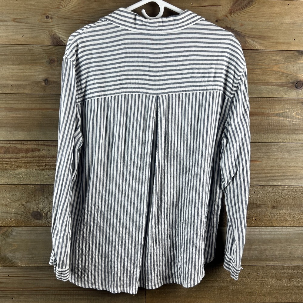 Jane & Delancey Womens Shirt Long Sleeve‎ Button Up Striped Size Large - Picture 6 of 8